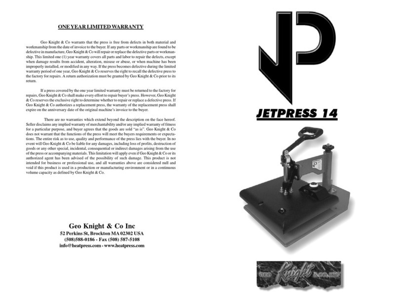 Geo Knight JetPress 14 User manual