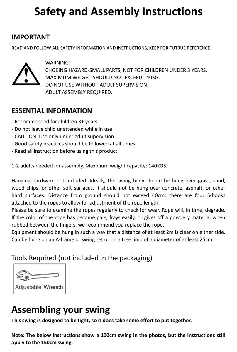 Heavenly Hammocks Black Rope Nest Swing Safety and assembly instructions Heavenly Hammocks Black Rope Nest Swing Safety and assembly instructions