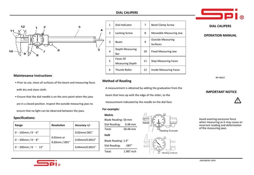 SPI DIAL CALIPER User manual