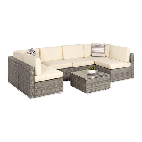 BCP 7-Piece Wicker Sectional User manual