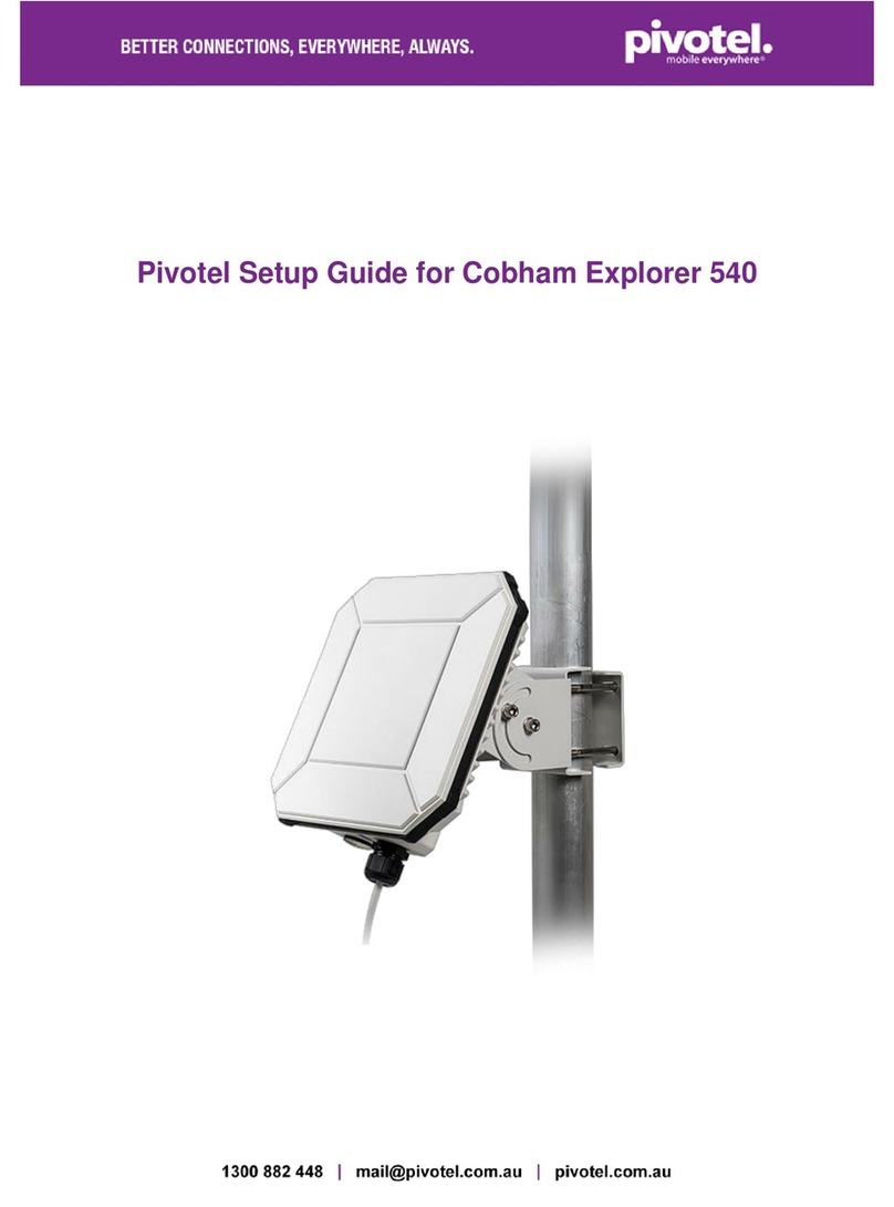 COBHAM EXPLORER 540 Setup guide