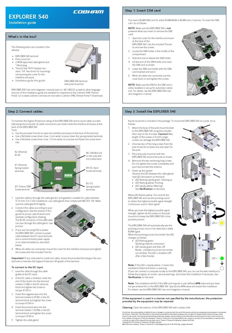 COBHAM EXPLORER 540 installation guide