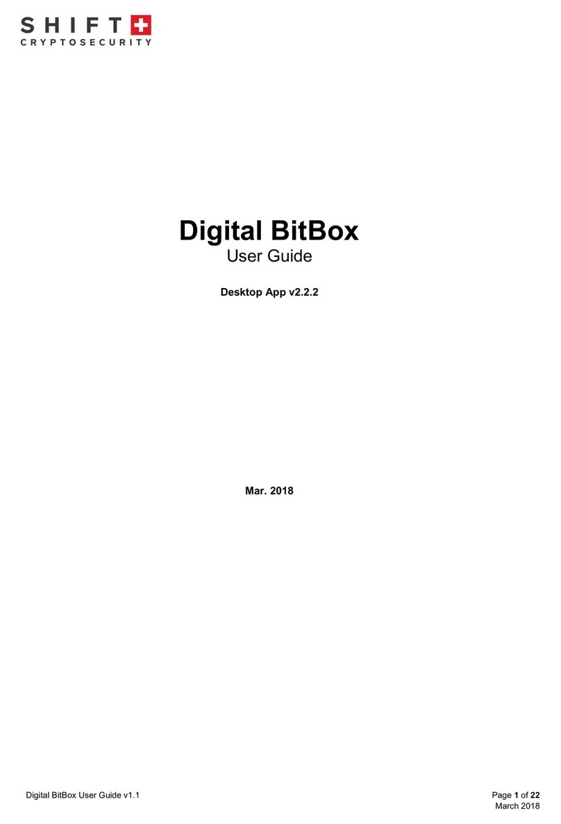 SHIFT Cryptocurrency Digital BitBox User manual
