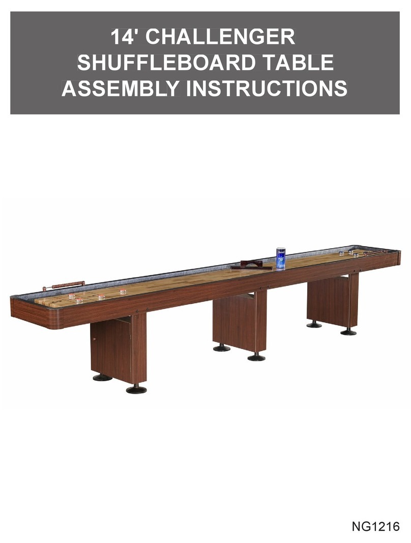 Carmelli CHALLENGER SHUFFLEBOARD TABLE Assembly instructions