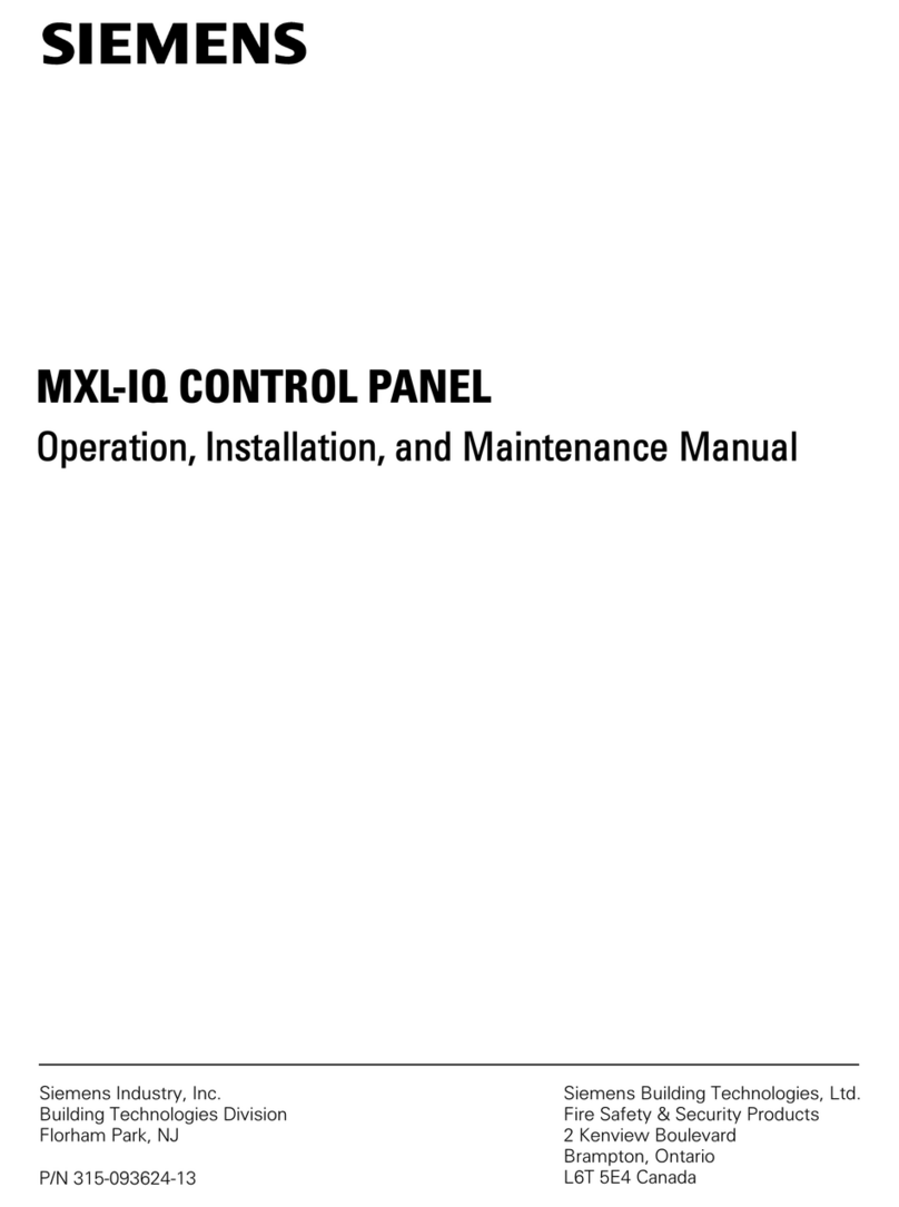 Siemens MXL-IQ Operation, installation, and maintenance manual