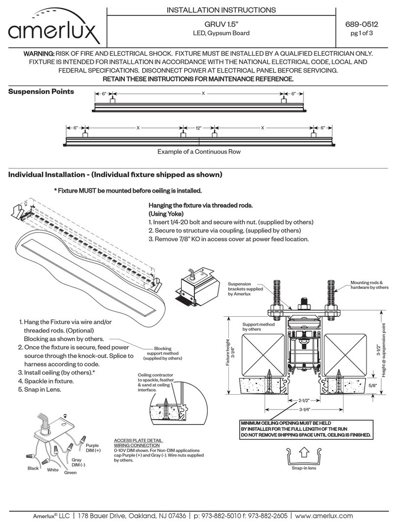 Amerlux GRUV 1.5” installation instructions