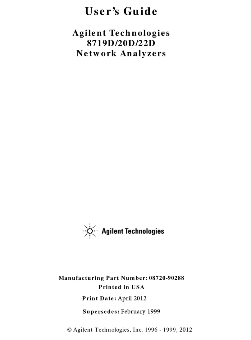 Agilent Technologies 8719D User manual