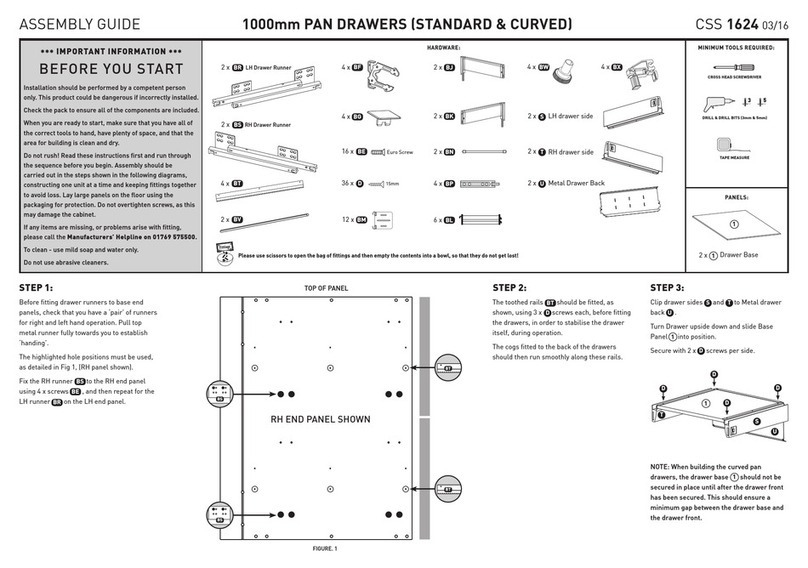 Norbord 1000mm PAN DRAWERS User manual
