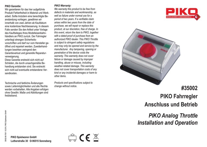 PIKO 35002 Installation and operation