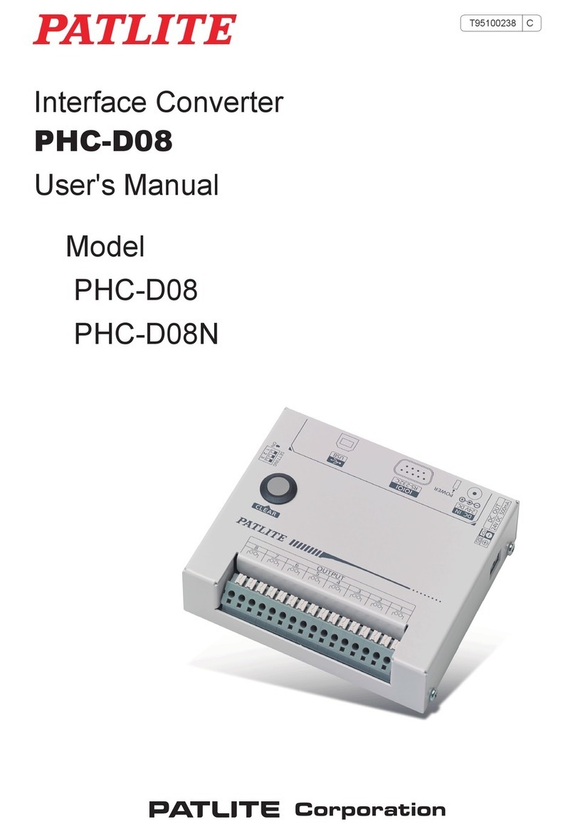 Patlite PHC-D08 user manual