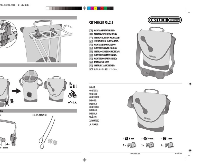 Ortlieb CITY-BIKER QL2.1 Assembly instructions