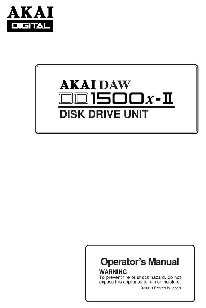 AKAI DIGITAL DD1500x-II Operator's manual