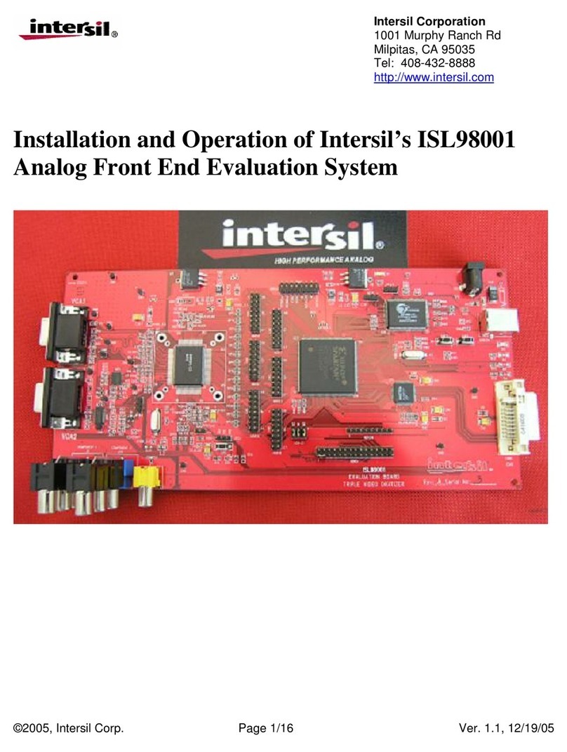 Intersil ISL98001 Installation and operation