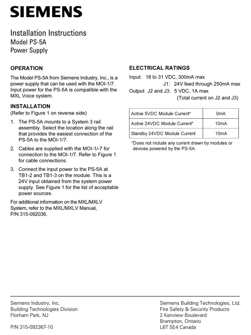 Siemens PS-5A User manual