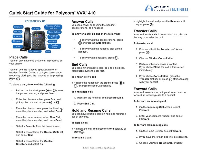 Polycom VVX410 User manual