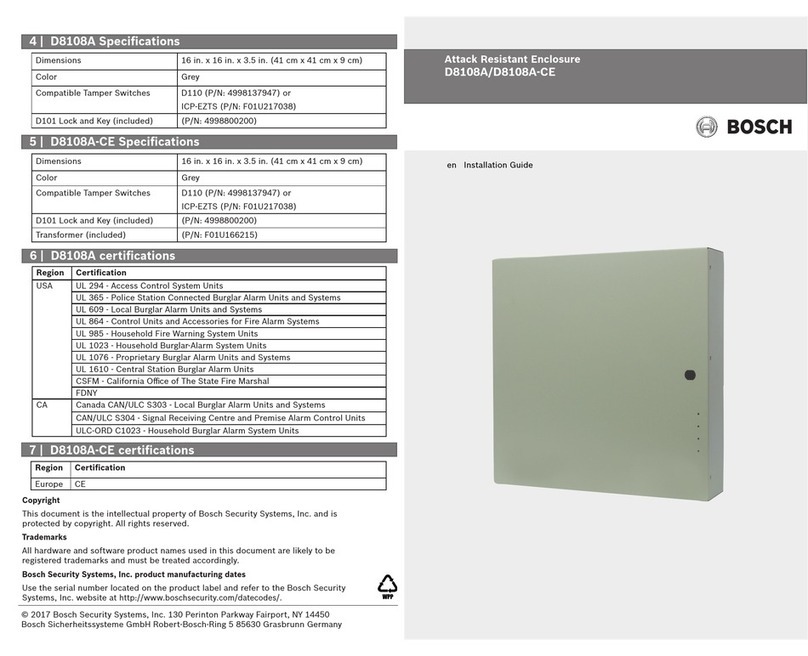 Bosch D8108A User manual Bosch D8108A User manual