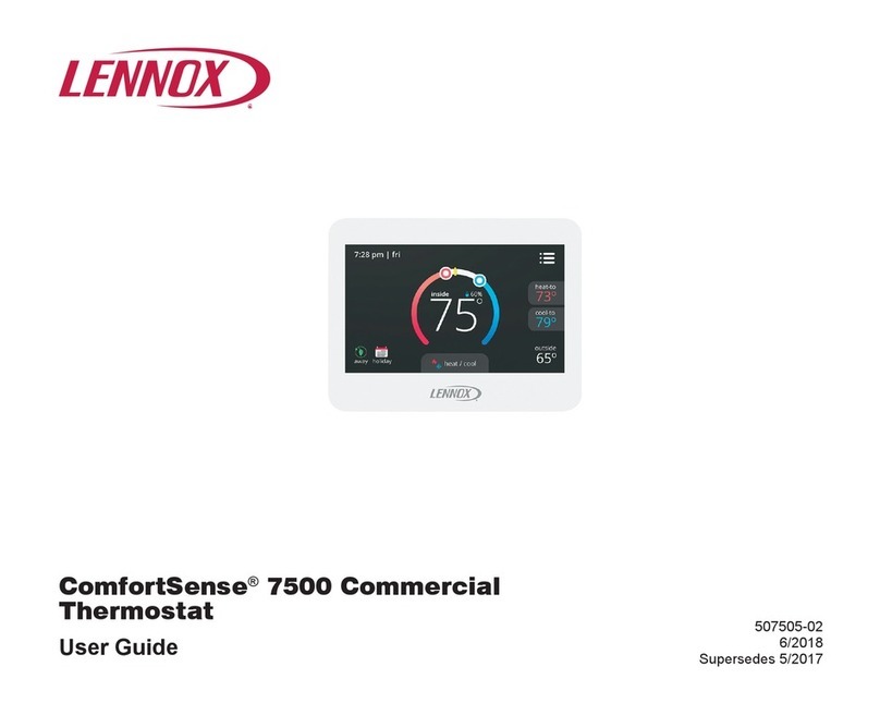 Lennox ComfortSense 7500 Series User manual