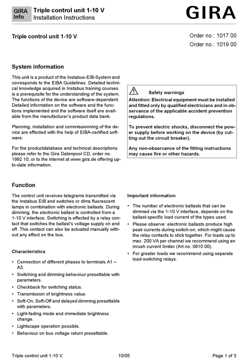 Gira 1019 00 installation instructions
