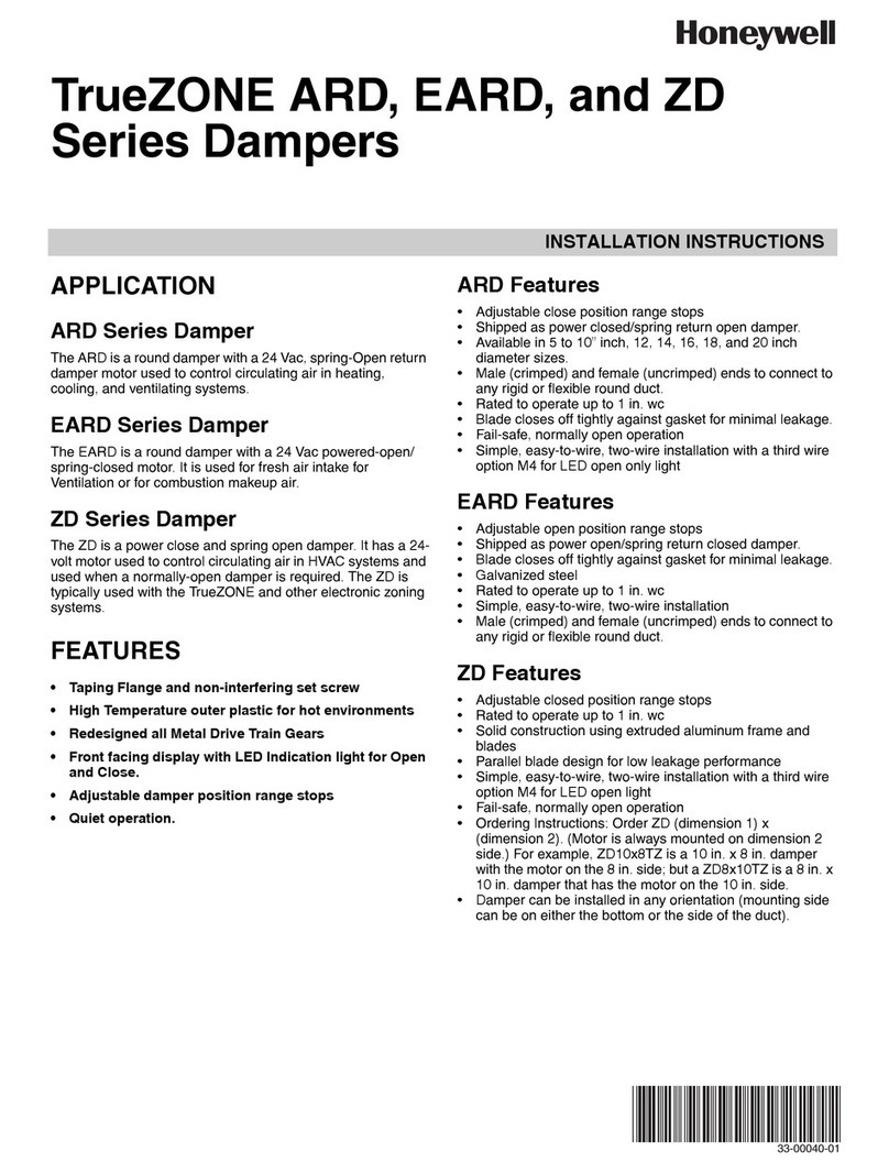 Honeywell TrueZONE ARD Series User manual