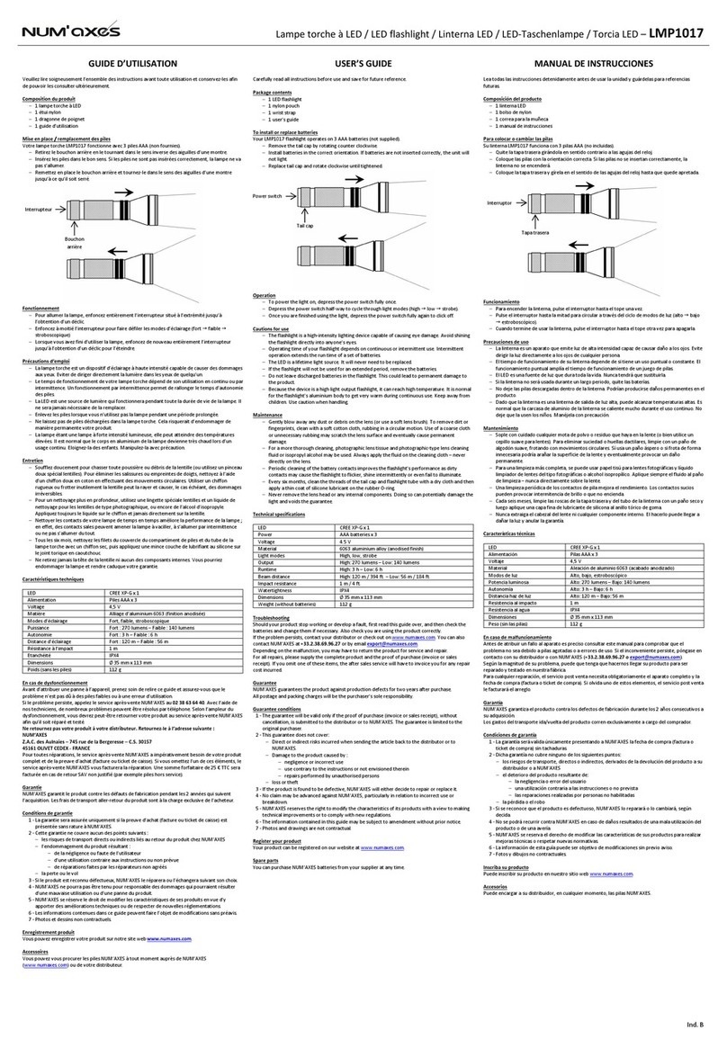 Num'axes LMP1017 User manual
