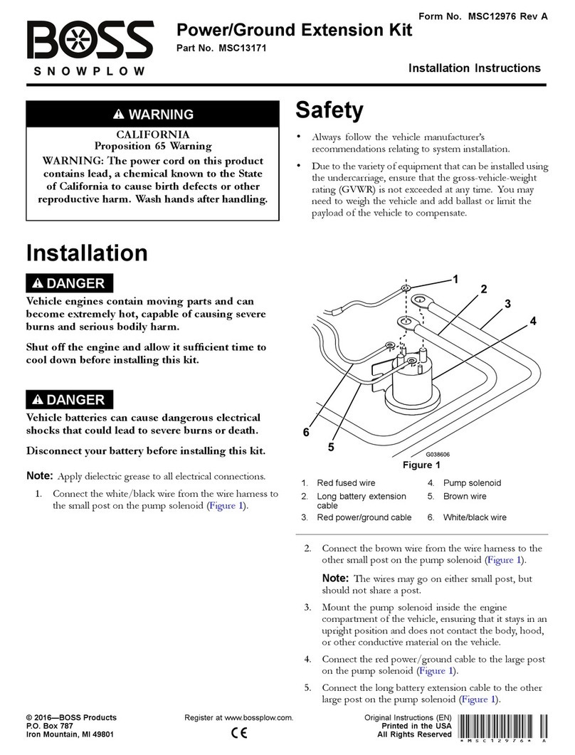 BOSSCO MSC13171 installation instructions