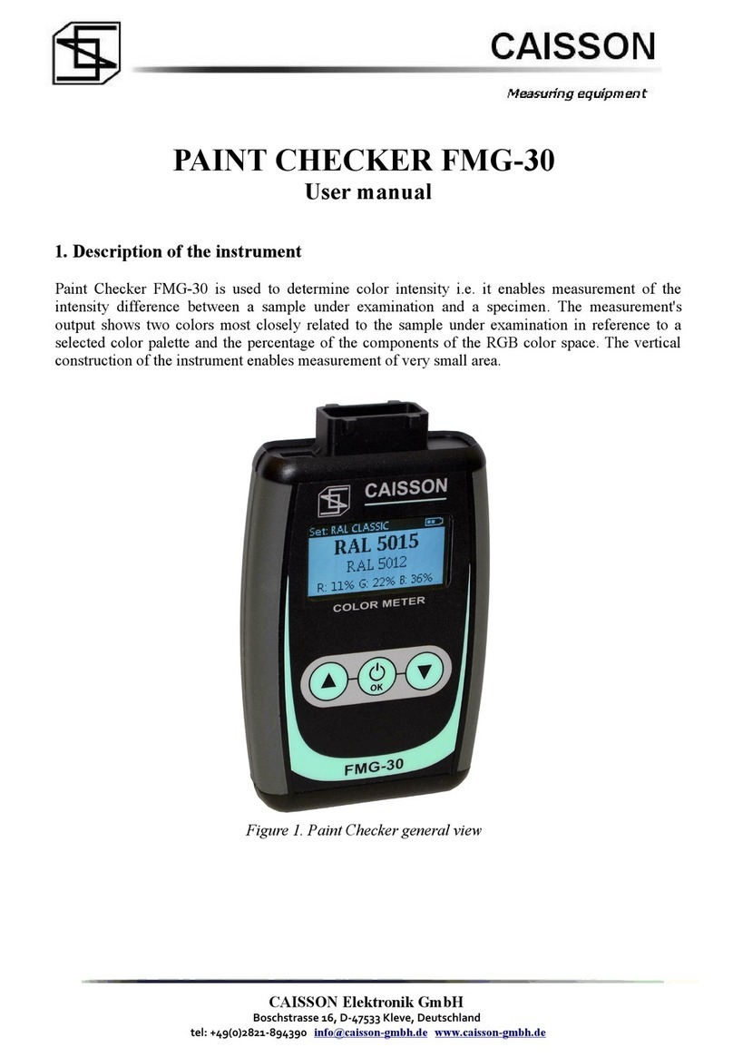 CAISSON PAINT CHECKER FMG-30 User manual