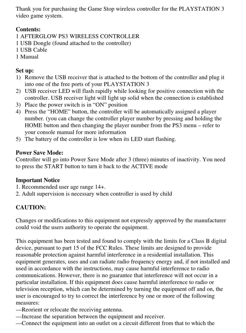 PDP Afterglow PS3 manual