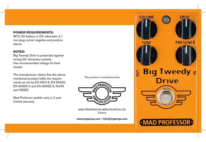 Mad Professor Big Tweedy Drive User manual