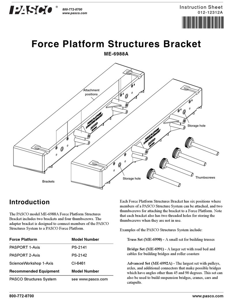 PASCO ME-6988A instruction sheet