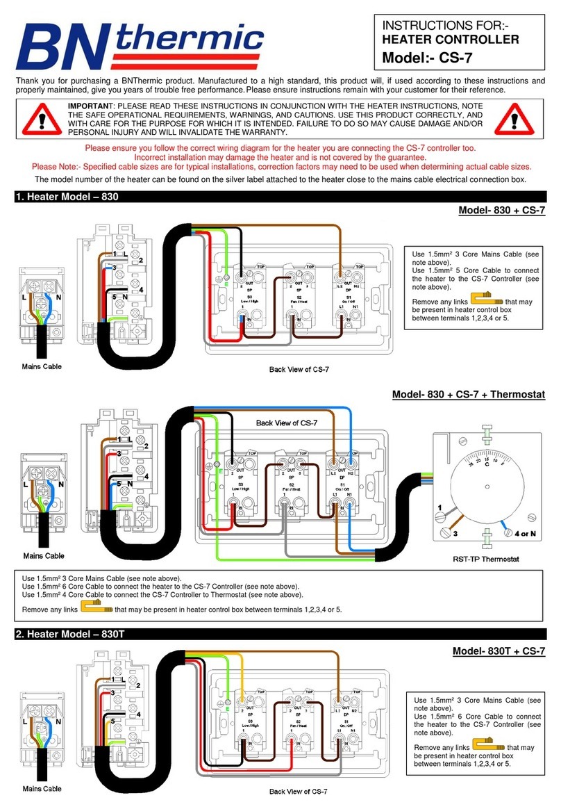 BN Thermic CS-7 User manual