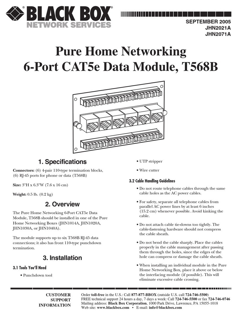 Black Box T568B User manual