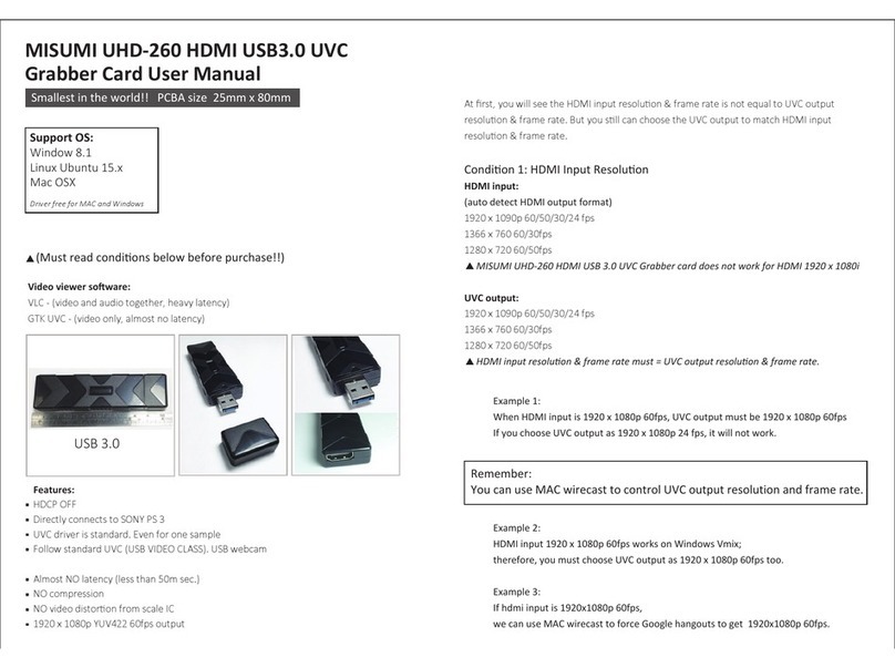 MISUMI UHD-260 user manual