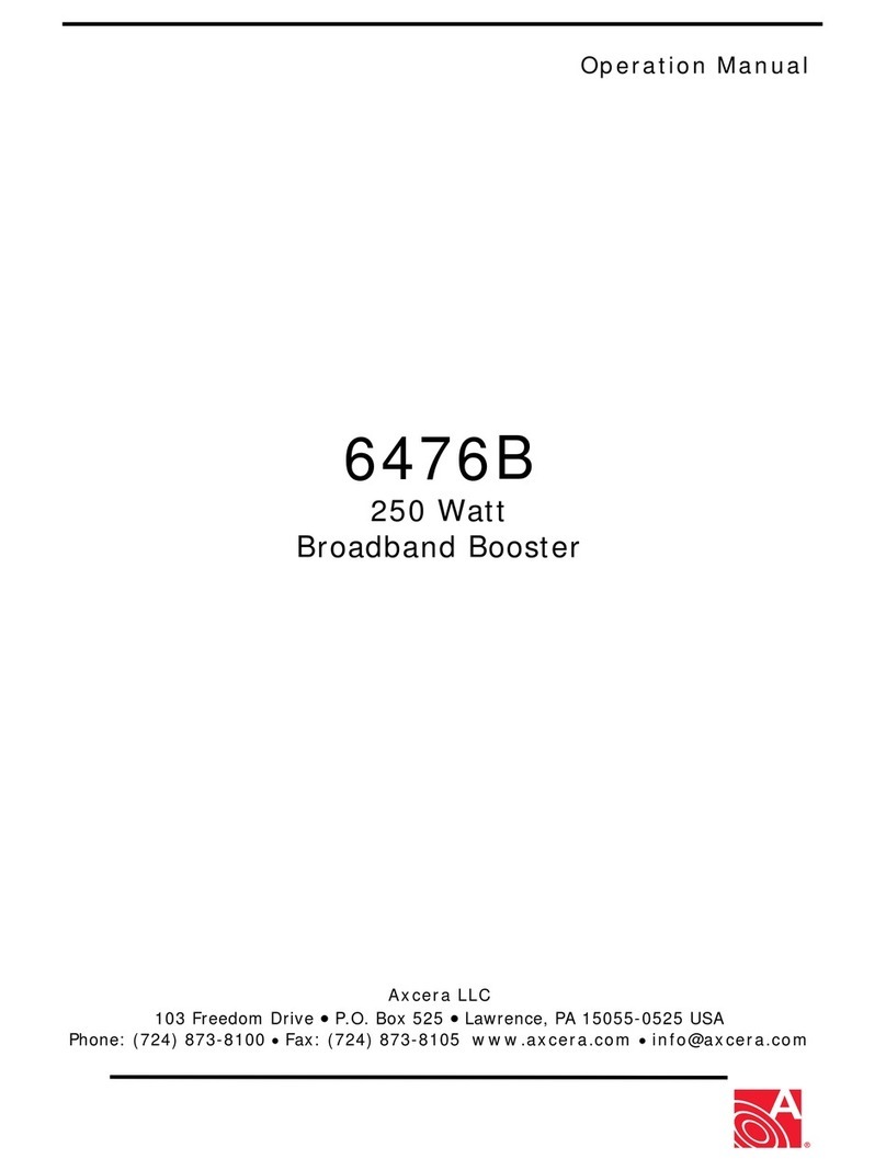 Axcera 6476B Operation manual