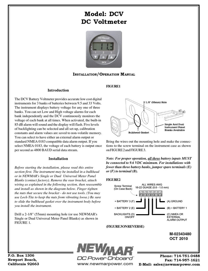 NewMar DCV Installation & operation manual