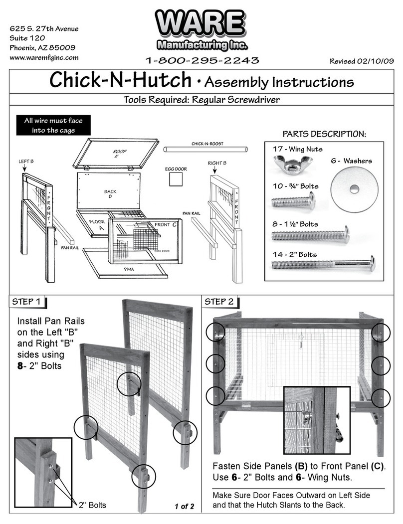 Ware Manufacturing Chick-N-Hutch Assembly instructions