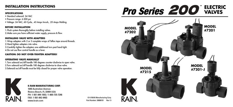 K-Rain 7202 installation instructions