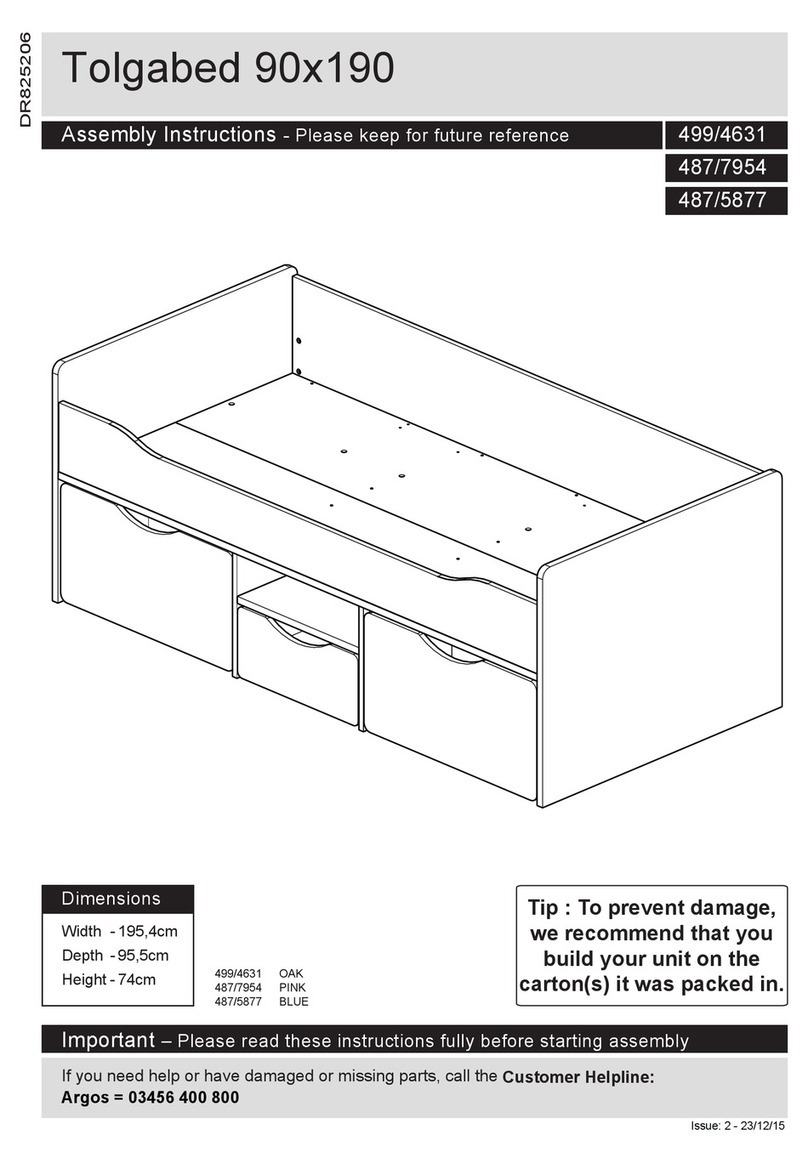 True Furniture Tolgabed Assembly instructions True Furniture Tolgabed Assembly instructions
