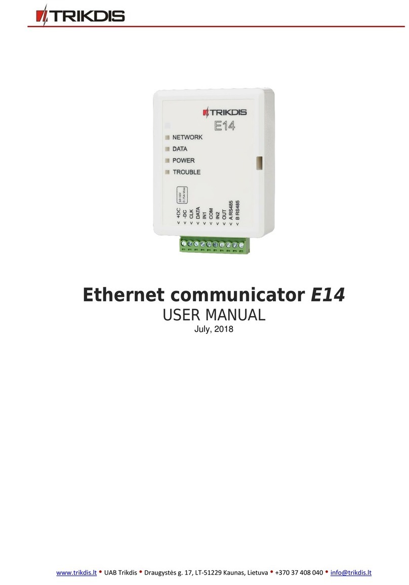 Trikdis E14 User manual
