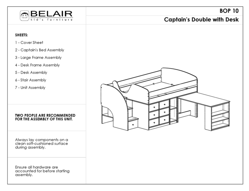 Belair Double Captains Bed & Desk Assembly manual Belair Double Captains Bed & Desk Assembly manual