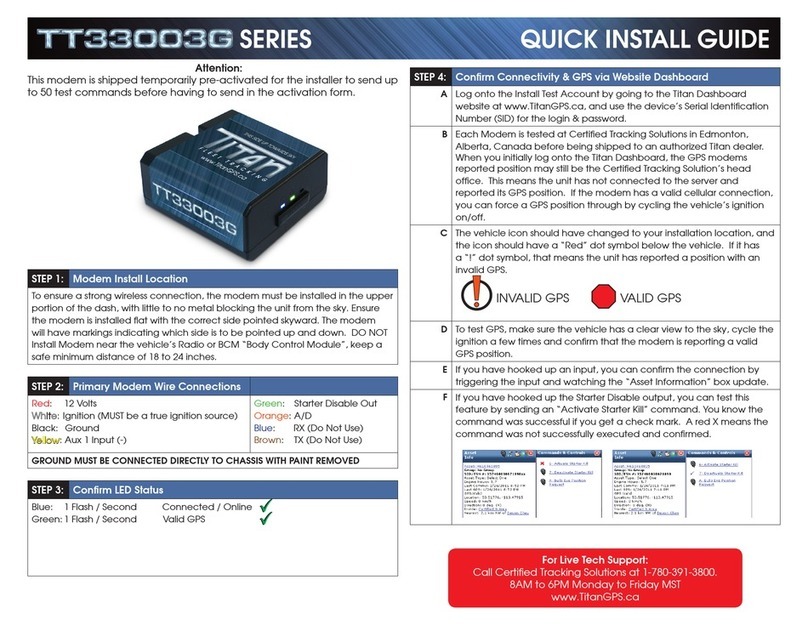 TitanGPS TT13003G Series Quick install guide