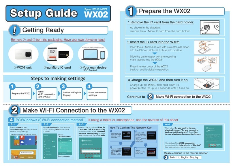Asahi Net Speed Wi-Fi NEXT WX02 Setup guide