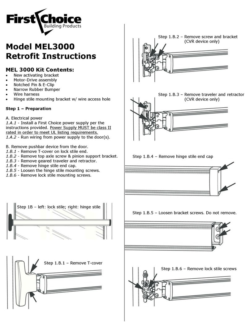 First Choice MEL3000 Retrofit Instructions