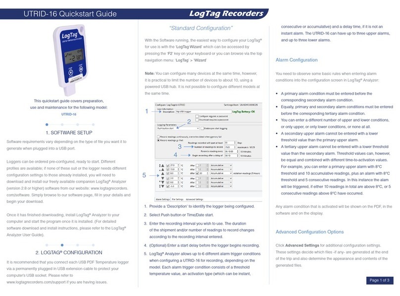 LogTag UTRID-16 quick start guide