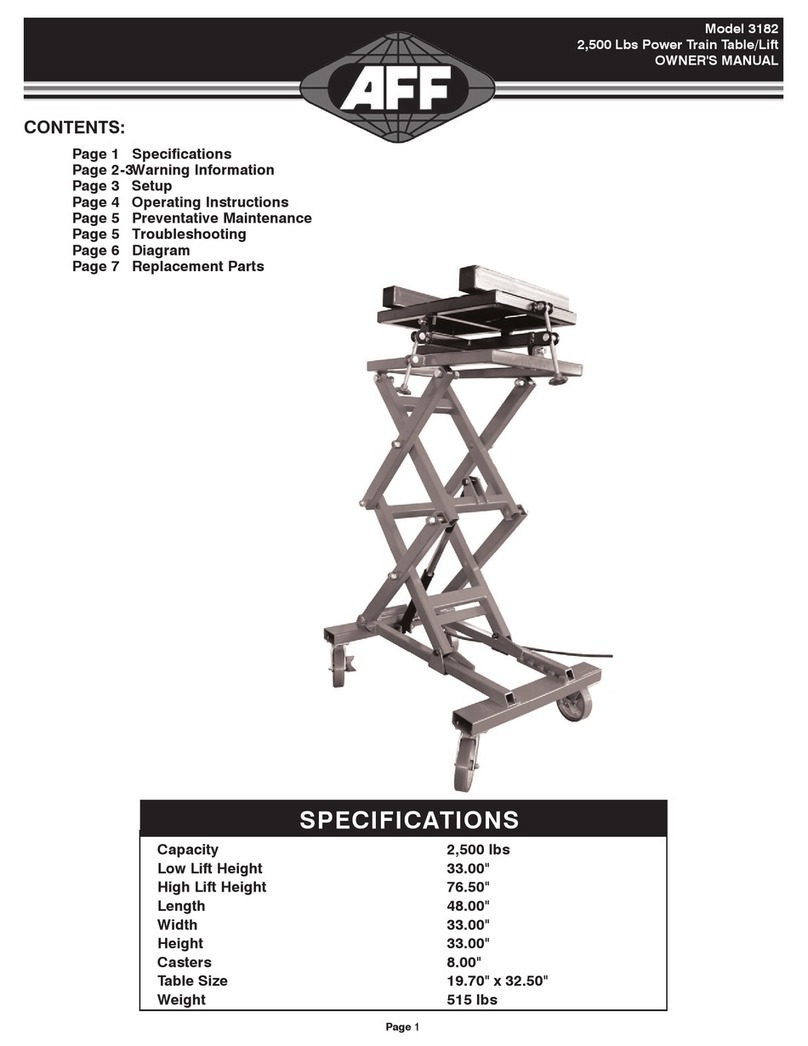 AFF 3182 owner's manual