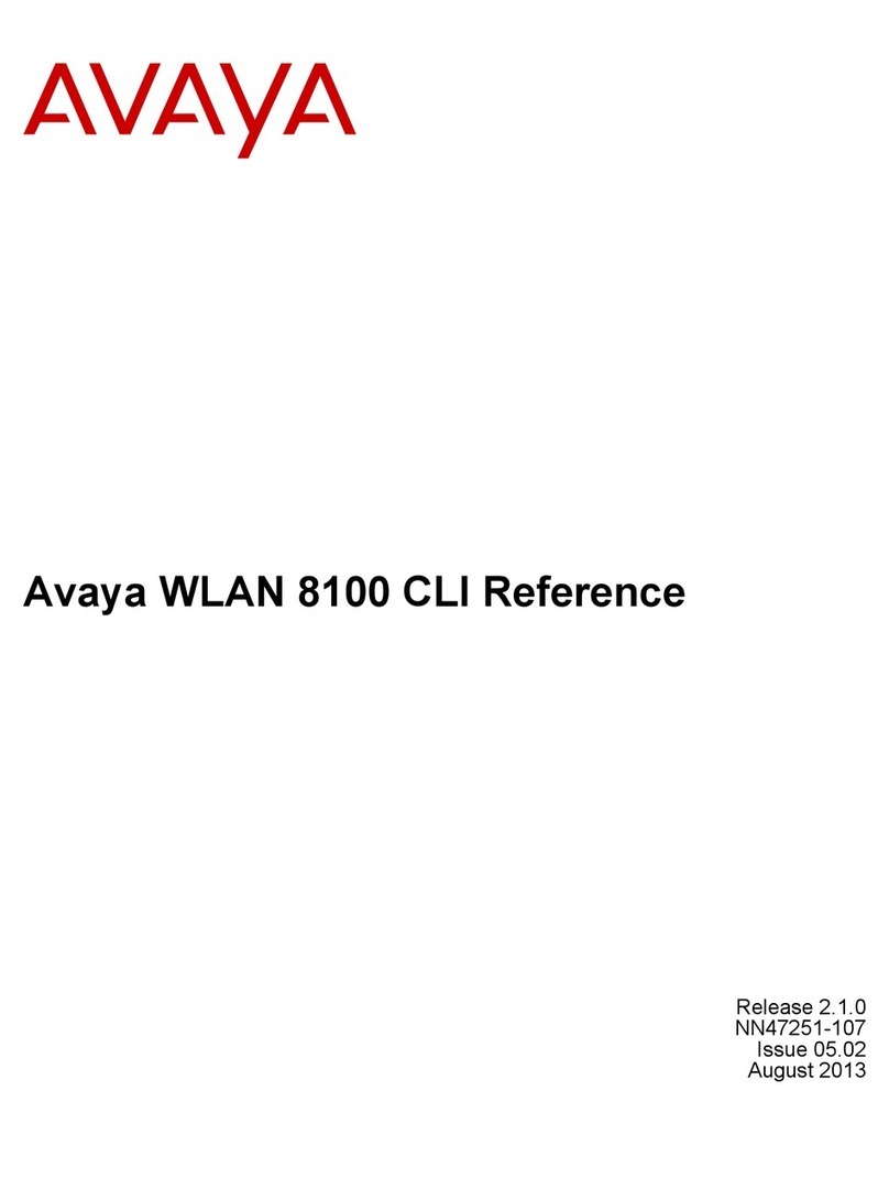 Avaya WLAN 8100 Series Reference