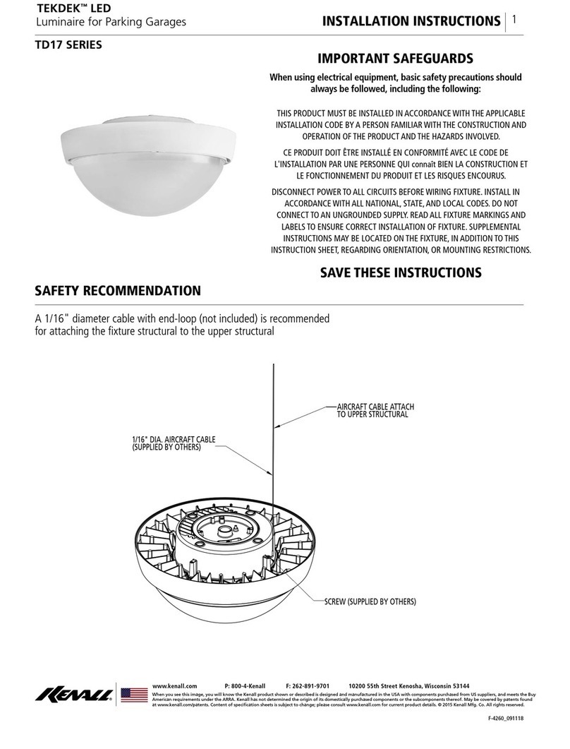 kenall TEKDEK TD17 SERIES User manual