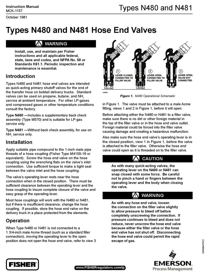 Emerson Fisher Types N480 User manual