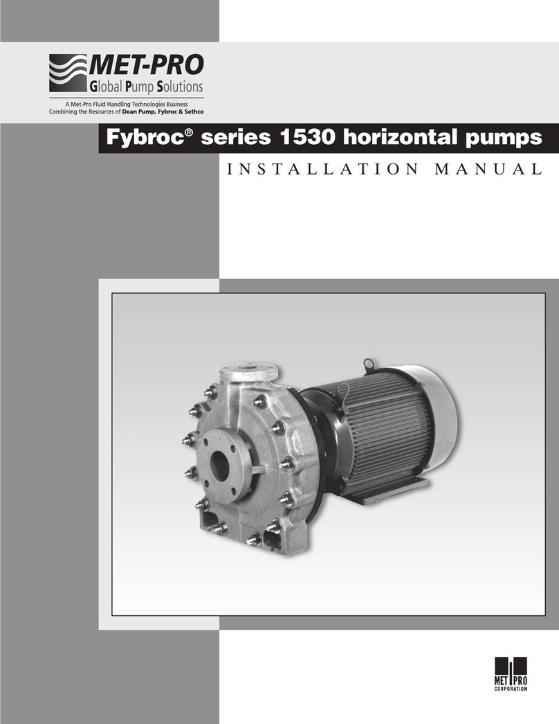 Met-Pro Fybroc series 1530 installation manual Met-Pro Fybroc series 1530 installation manual