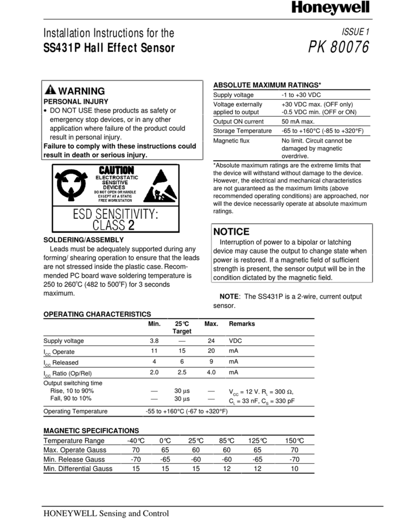 Honeywell SS431P User manual