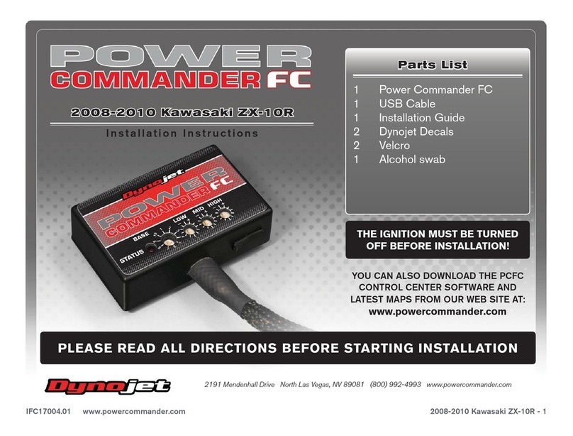 Dynojet POWER COMMANDER FC User manual Dynojet POWER COMMANDER FC User manual